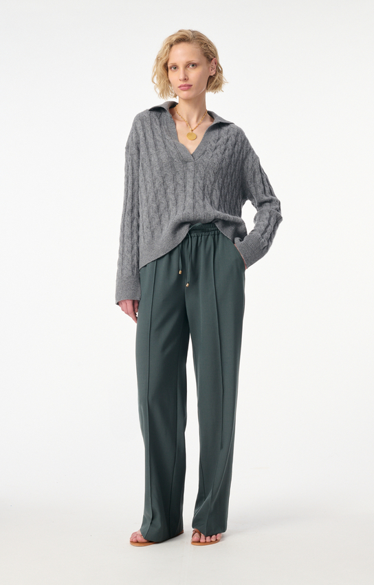 Pantalon Vanessa Bruno Athé Taille 38 Noir - Occasion Très Bon État, Tissu Viscose Confortable